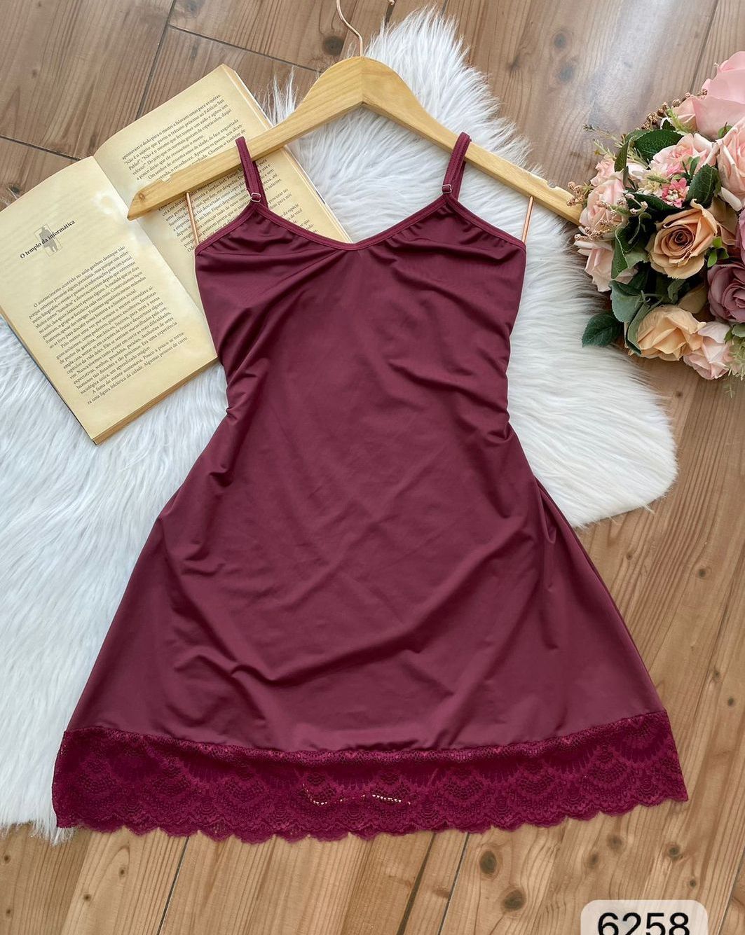 6258 CAMISOLA LIGANETE COM RENDA